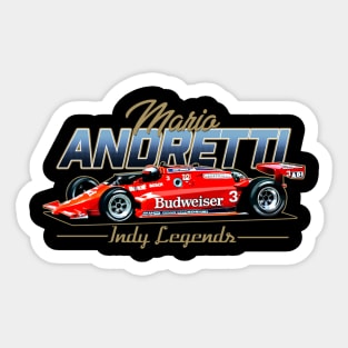 Mario Andretti Legends 80s Retro Sticker